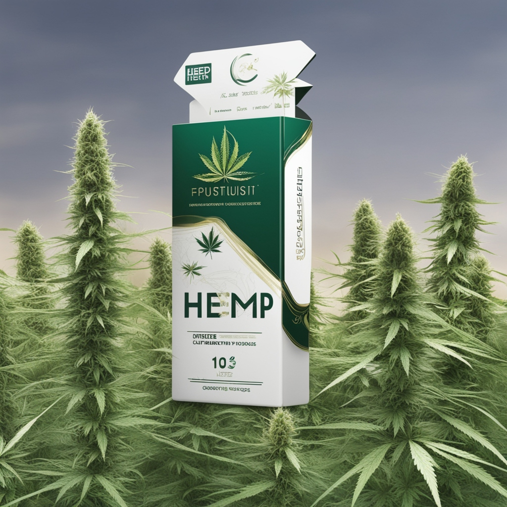 Hemp wellness product concept packaging